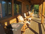 East Facing Deck with Lodgepole Furniture and Amazing Views